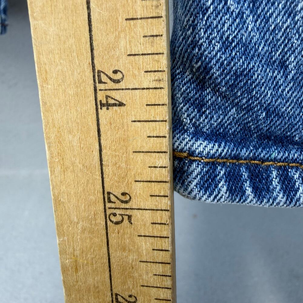 Levi's Premium Wedgie Straight Jeans Women's 25 (2) Blue Big E Button Fly EUC - Picture 16 of 16